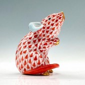 HEREND PORCELAIN RED FIGURINE,