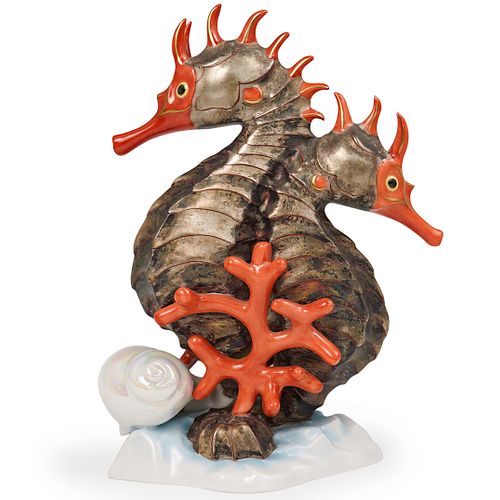 HEREND PORCELAIN SEAHORSES