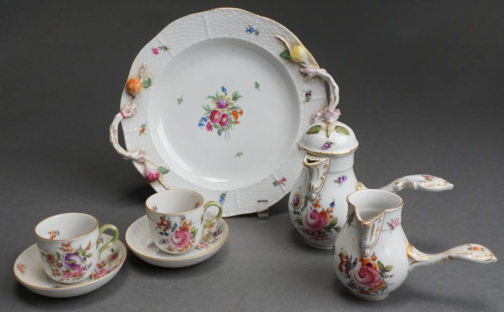 HEREND PORCELAIN SIX-PIECE
