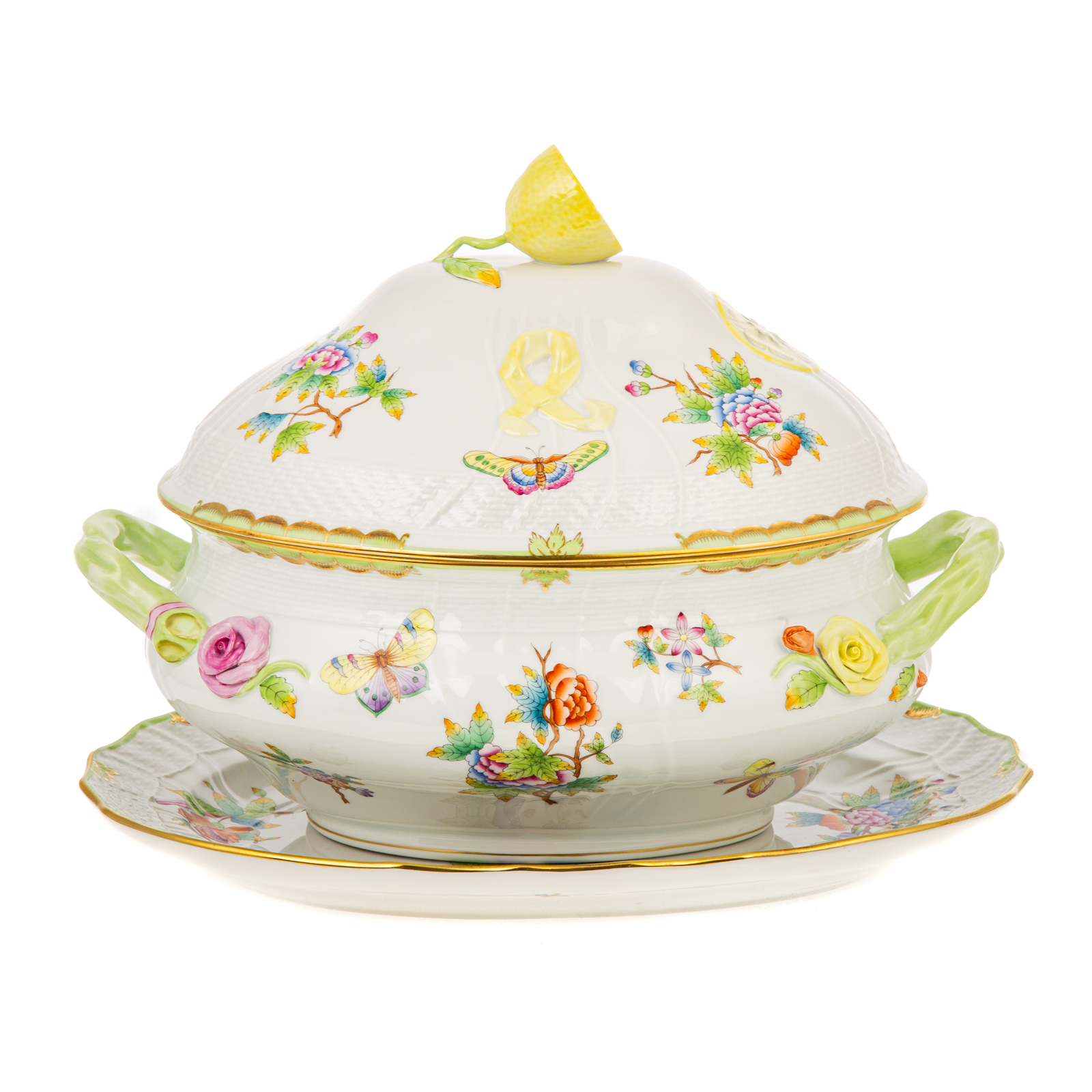 HEREND PORCELAIN SOUP TUREEN &