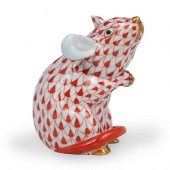 HEREND PORCELAIN STANDING MOUS