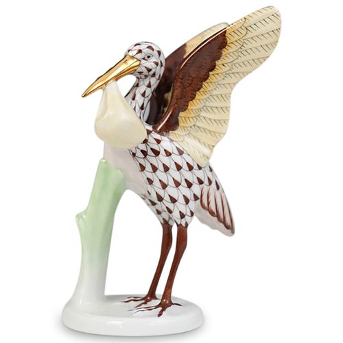 HEREND PORCELAIN STORK
