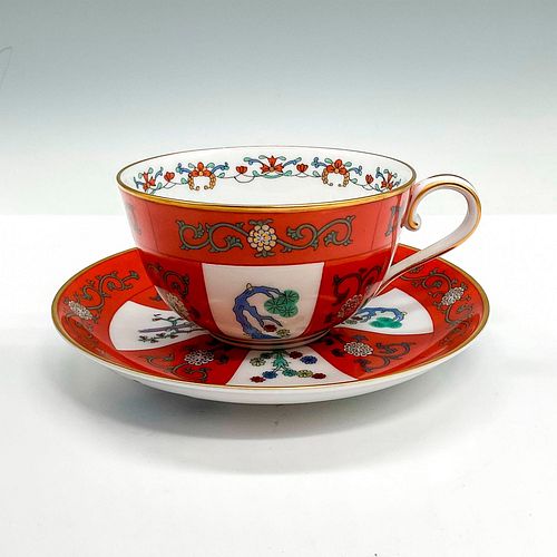 HEREND PORCELAIN TEA CUP AND SAUCER