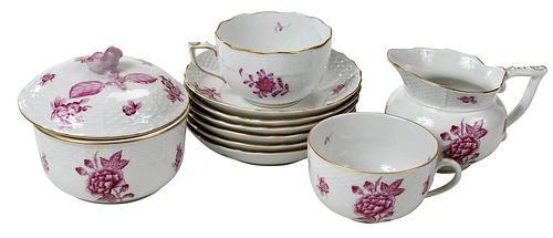 HEREND PORCELAIN TEA SERVICE FOR