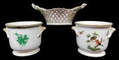 HEREND PORCELAIN, THREE PIECES