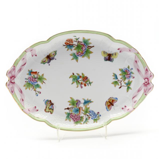 HEREND PORCELAIN TRAY QUEEN