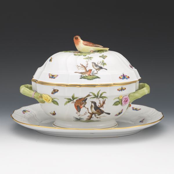 HEREND PORCELAIN TUREEN AND