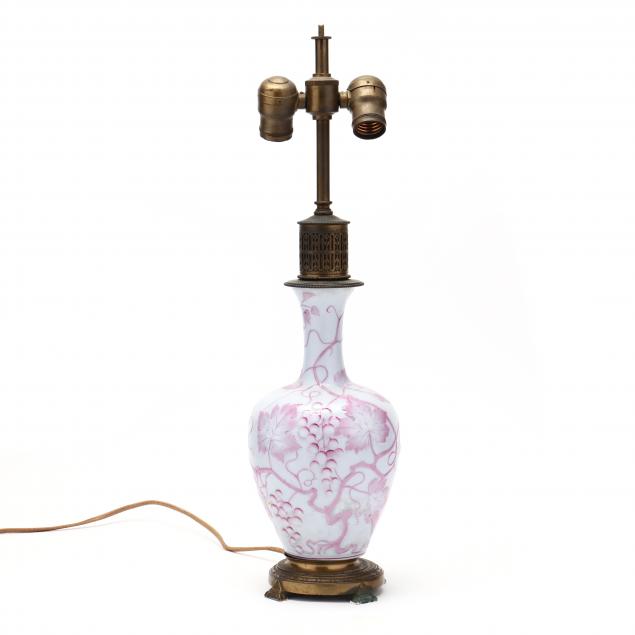 HEREND, PORCELAIN VASE LAMP