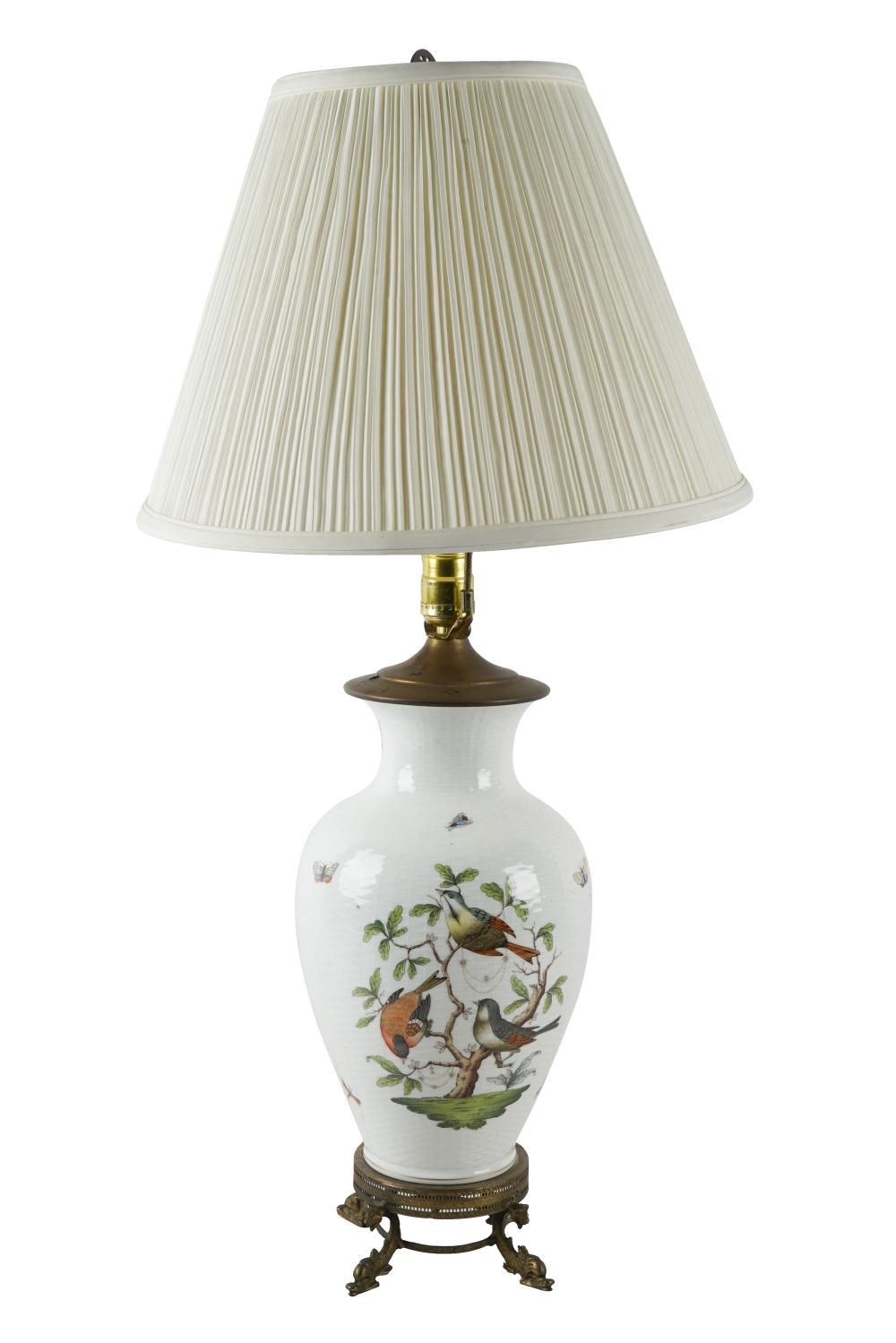 HEREND PORCELAIN VASEmounted and