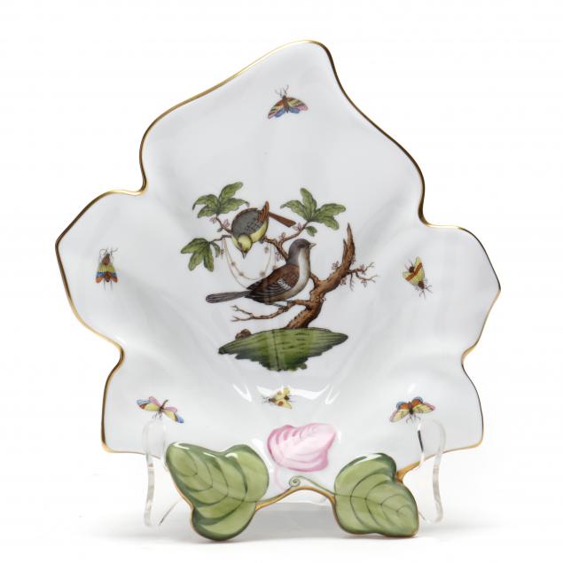 HEREND ROTHSCHILD BIRD LARGE LEAF