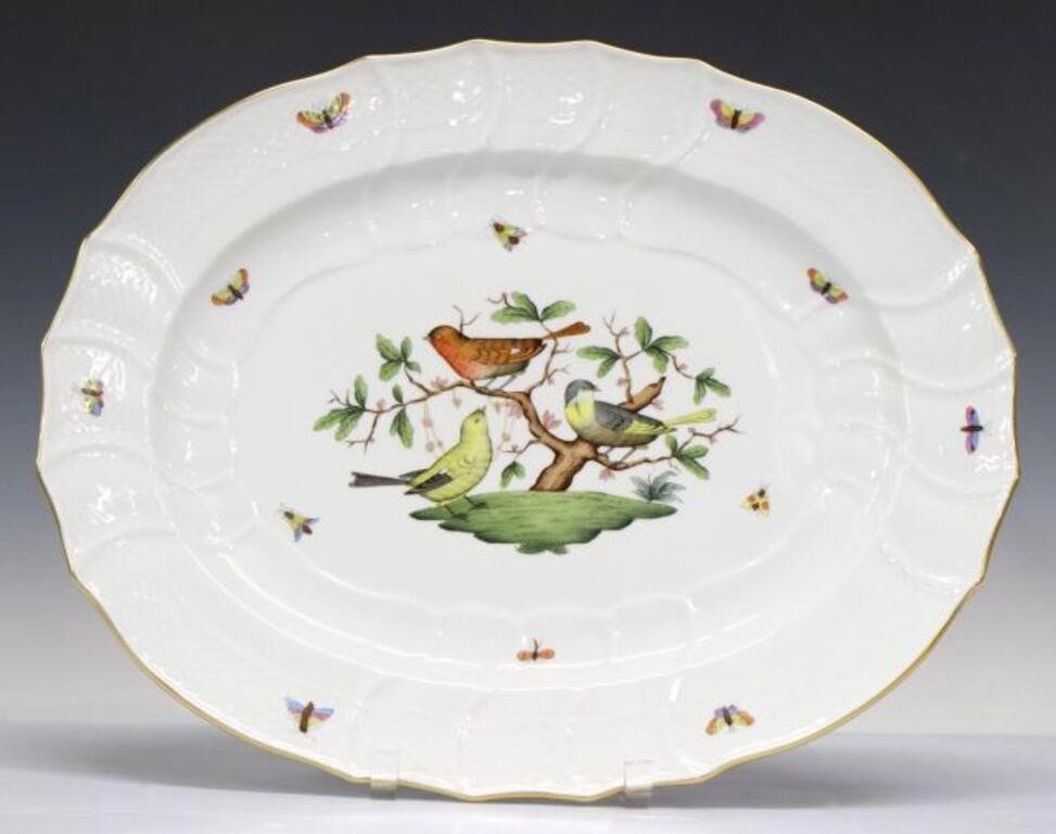 HEREND 'ROTHSCHILD BIRD' OVAL