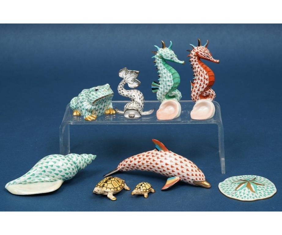 Herend sea animals and shells, 9