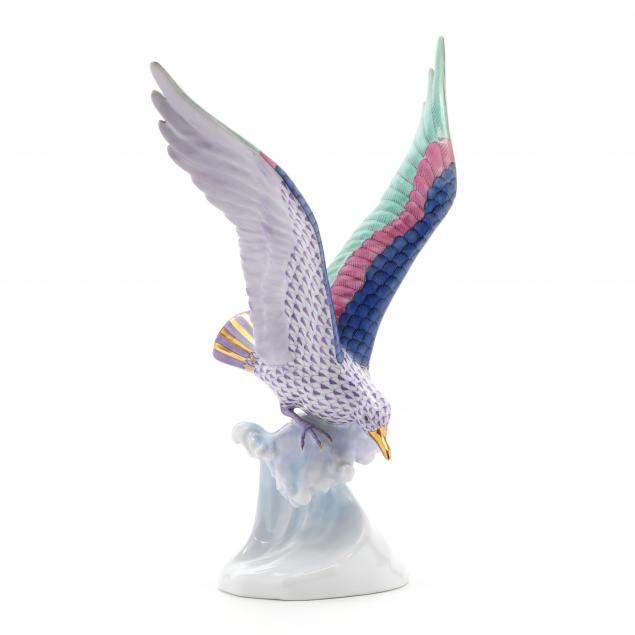 HEREND SEAGULL ON CRESTING WAVE A