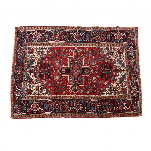 HERIZ AREA RUG Red field with