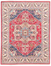 HERIZ DESIGN RUG: 5’9” X 7’5”