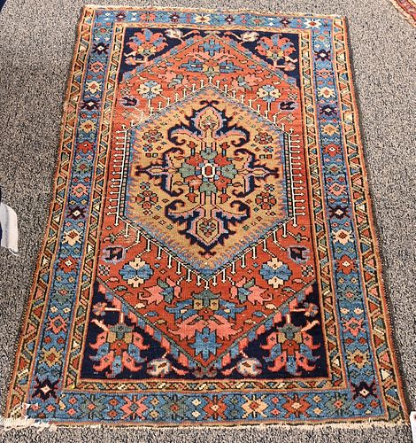 HERIZ ORIENTAL THROW RUG 3' X 4' 2"