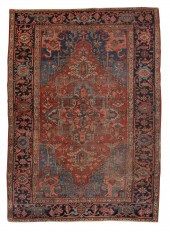 HERIZ RUG: 6'5" X 9'0" CIRCA 1