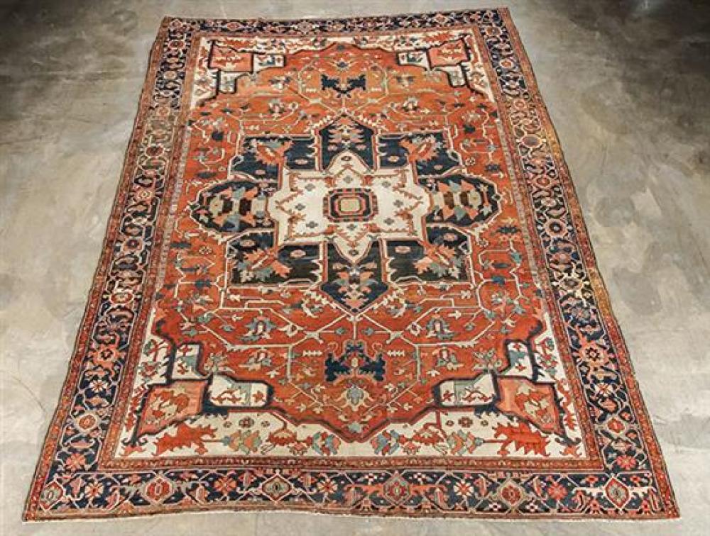 HERIZ RUG CIRCA 1900 13 FT 6 IN X 9