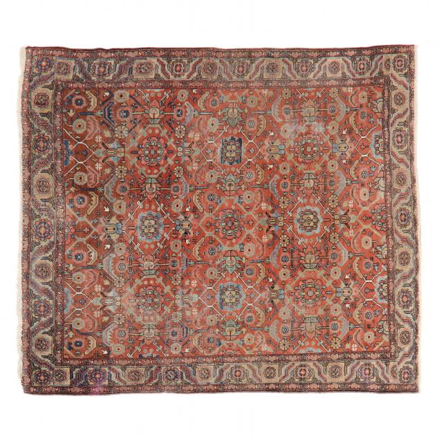 HERIZ RUG Salmon field with bold