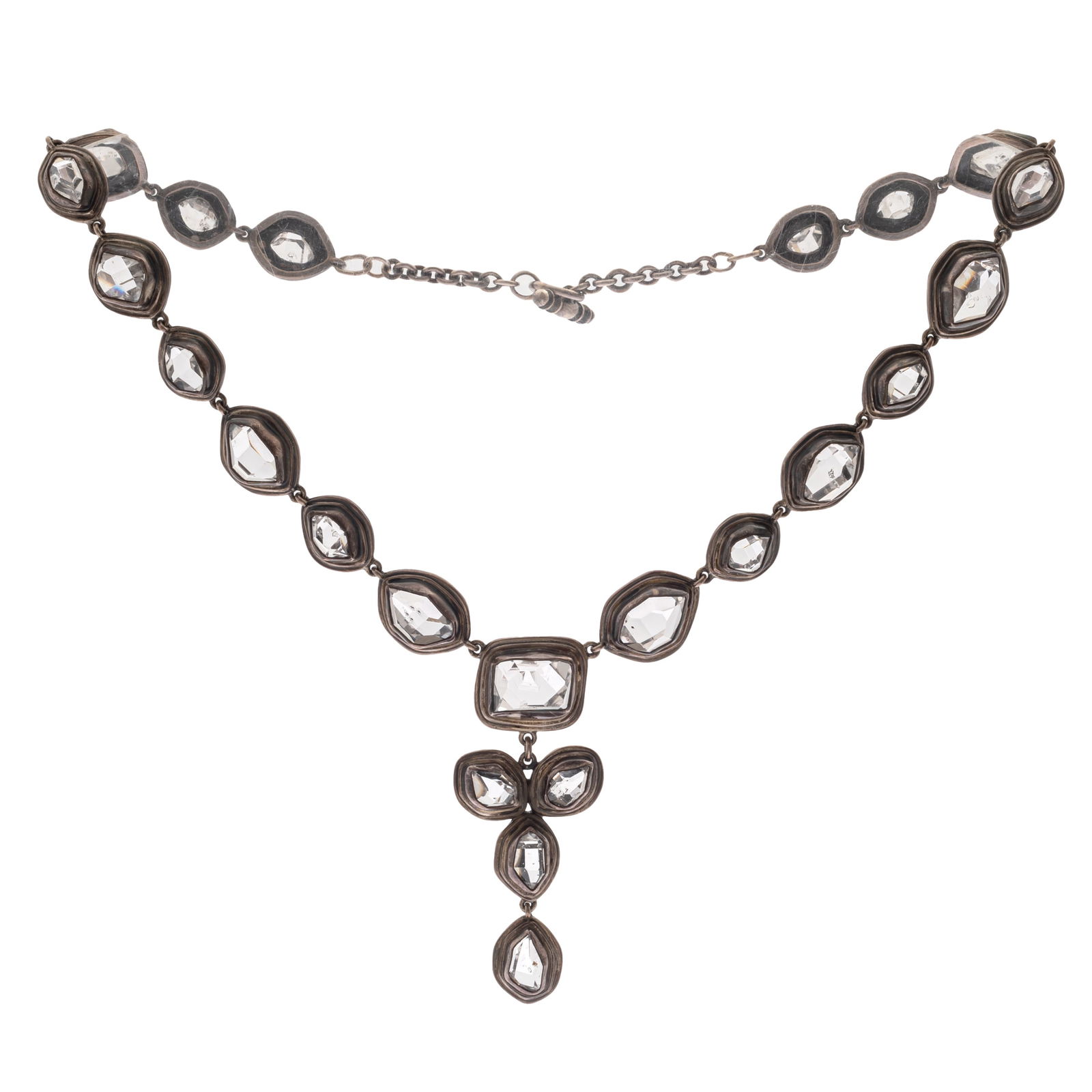 "HERKIMER" QUARTZ, STERLING