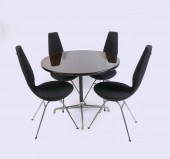 HERMAN MILLER TABLE & 6 SWEDIS