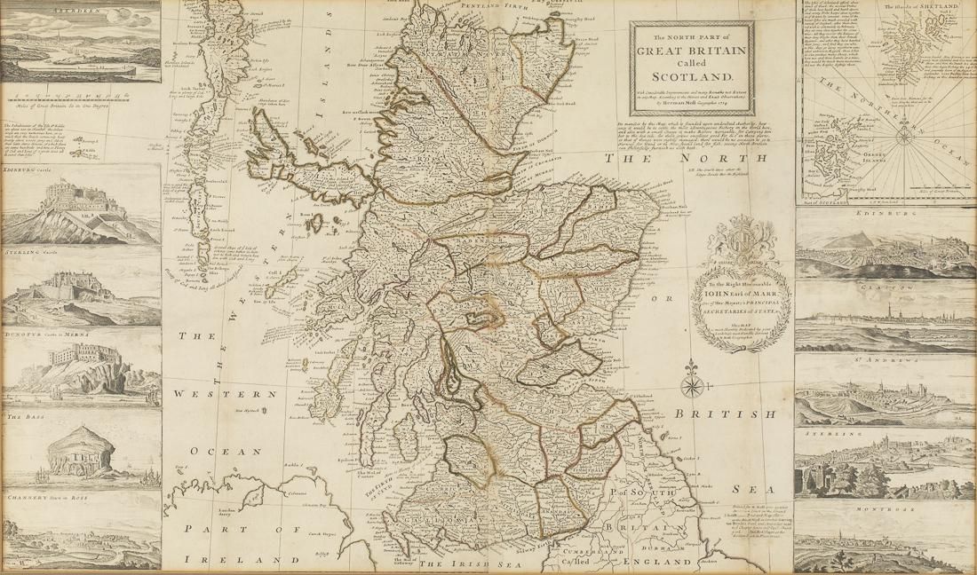 HERMAN MOLL, MAP OF SCOTLAND,