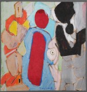 HERMAN SOMBERG, OIL ON PAPER,