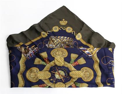 HermÃ¨s "Les Tambours" silk twill