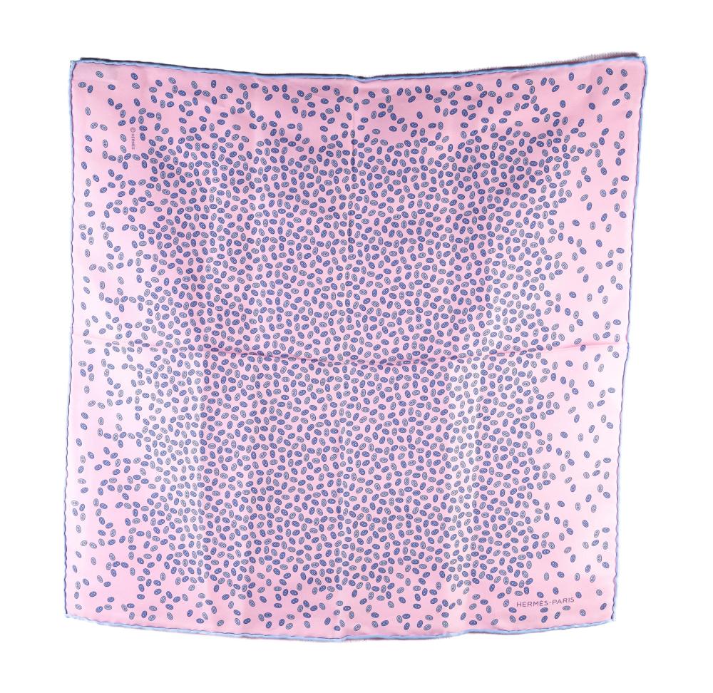 HERMÃ?S PINK & BLUE PLUMES SILK