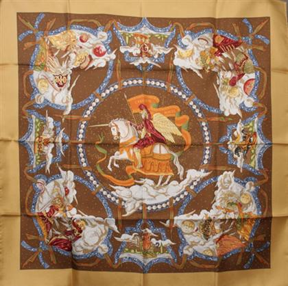 HermÃ¨s silk twill "Cavaliers des