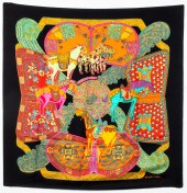 HERMES "ART DES STEPPES" SILK