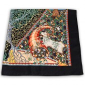 HERMES AXIS MUNDI BLACK SILK S