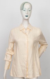 HERMES BEIGE LINEN BUTTON DOWN