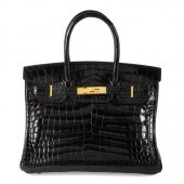 Hermes Black Alligator 30 Berk