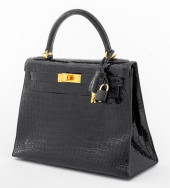 HERMES BLACK ALLIGATOR KELLY B