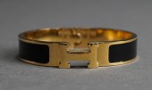 HERMES BLACK ENAMEL 'CLIC H' B