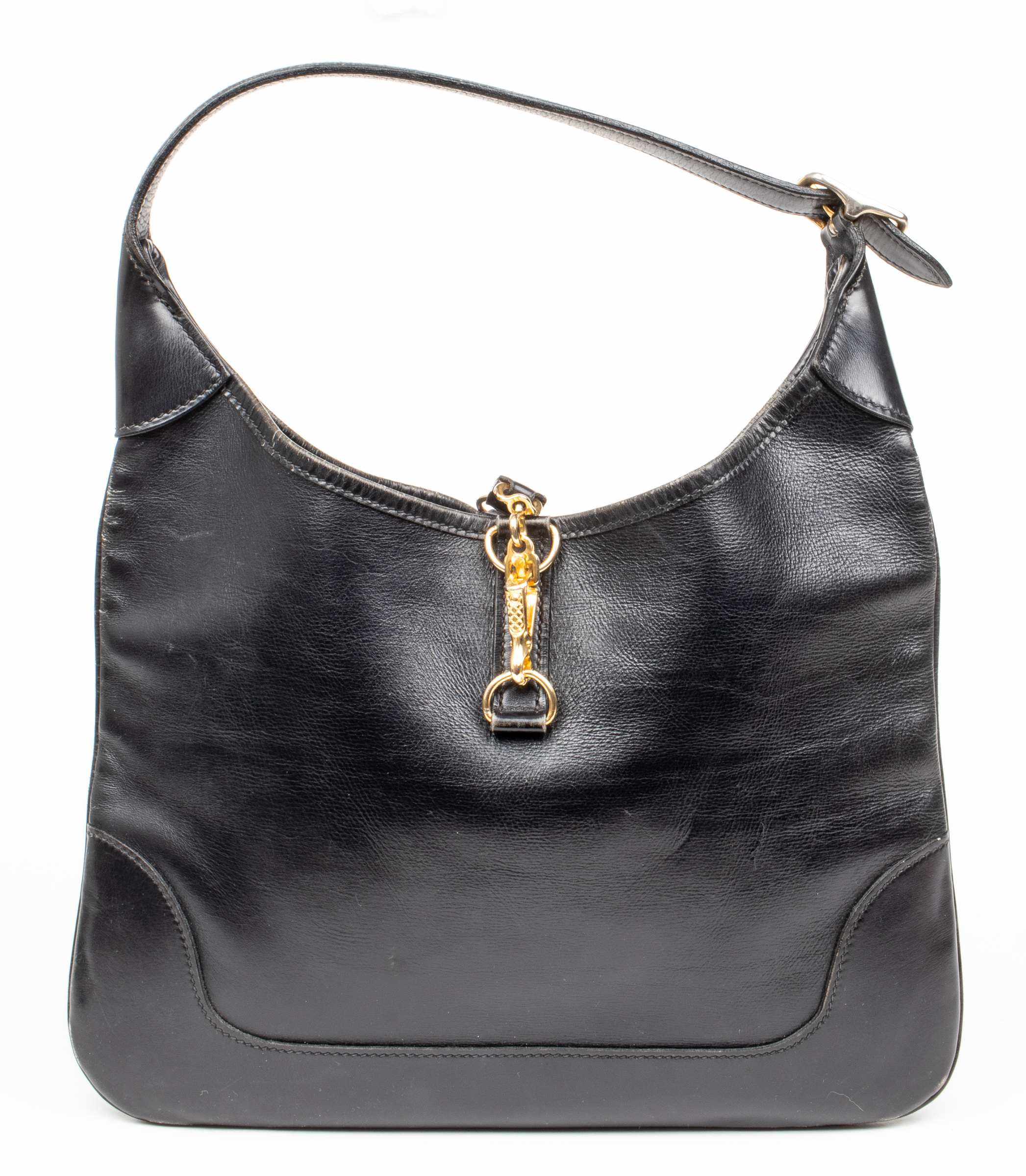 HERMES BLACK LEATHER 30CM TRIM