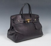 HERMES BLACK TOGO LEATHER BIRK