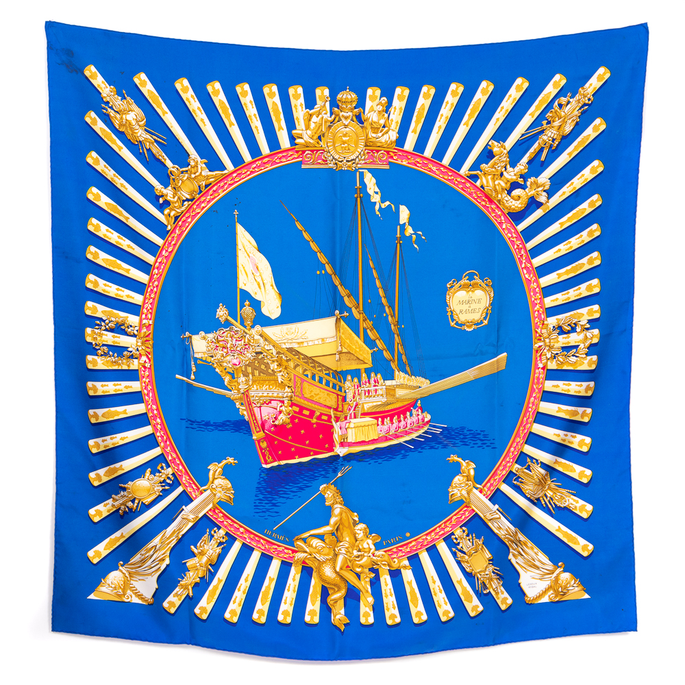 HERMES BLUE & GOLD "LA MARINE A