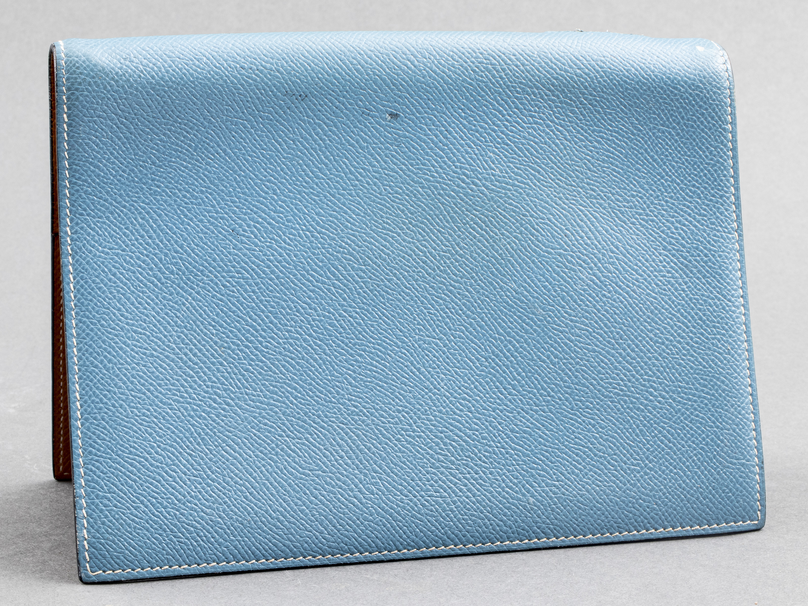 HERMES BLUE LEATHER AGENDA COVER