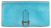 HERMES BLUE LEATHER BEARN WALL