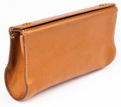 HERMES BROWN LEATHER KARO POUC