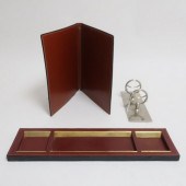 HERMES BURGUNDY LEATHER NOTEBO
