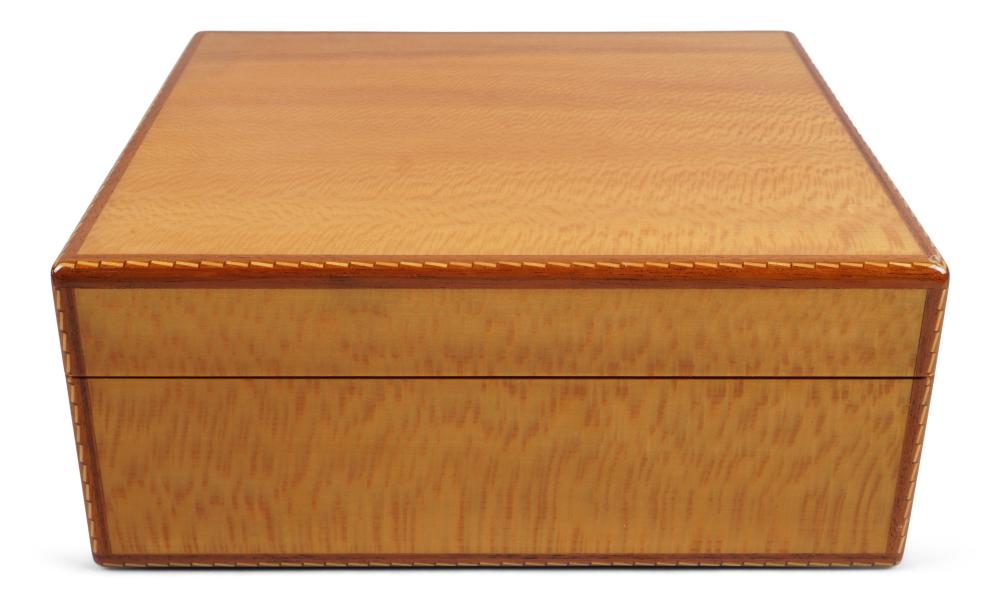 HERMES BURLWOOD HUMIDOR 4 1/4 X 9