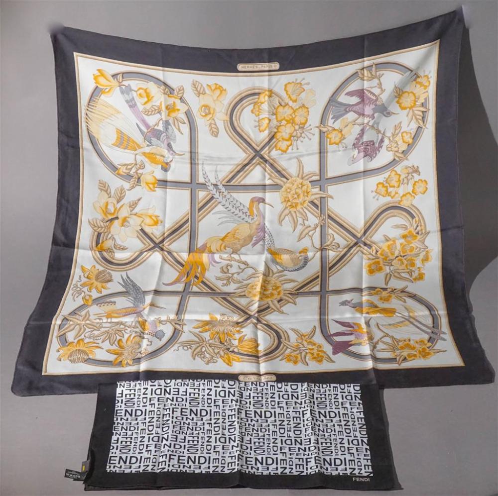 HERMES 'CARAIBES' SILK SCARF WITH