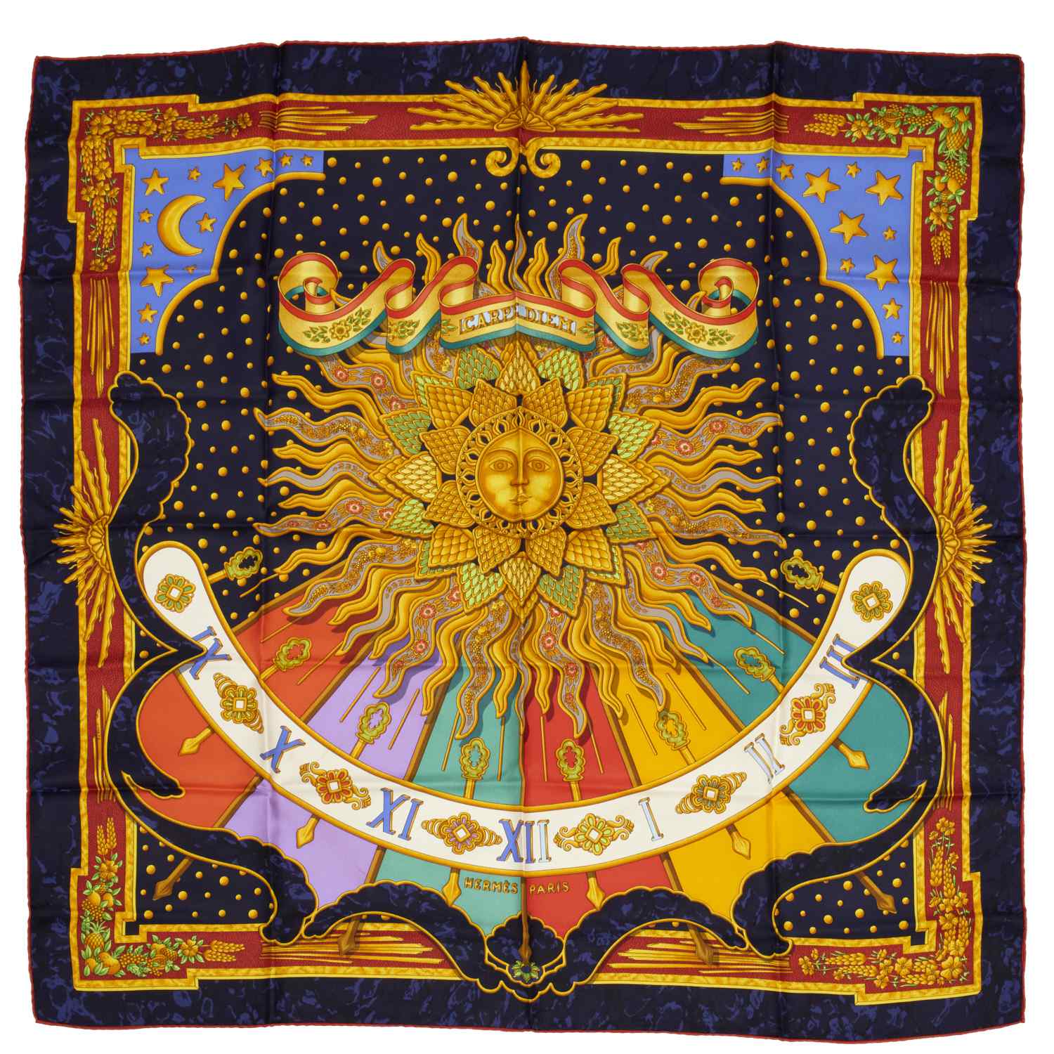HERMES "CARPE DIEM" 90 CM SCARF