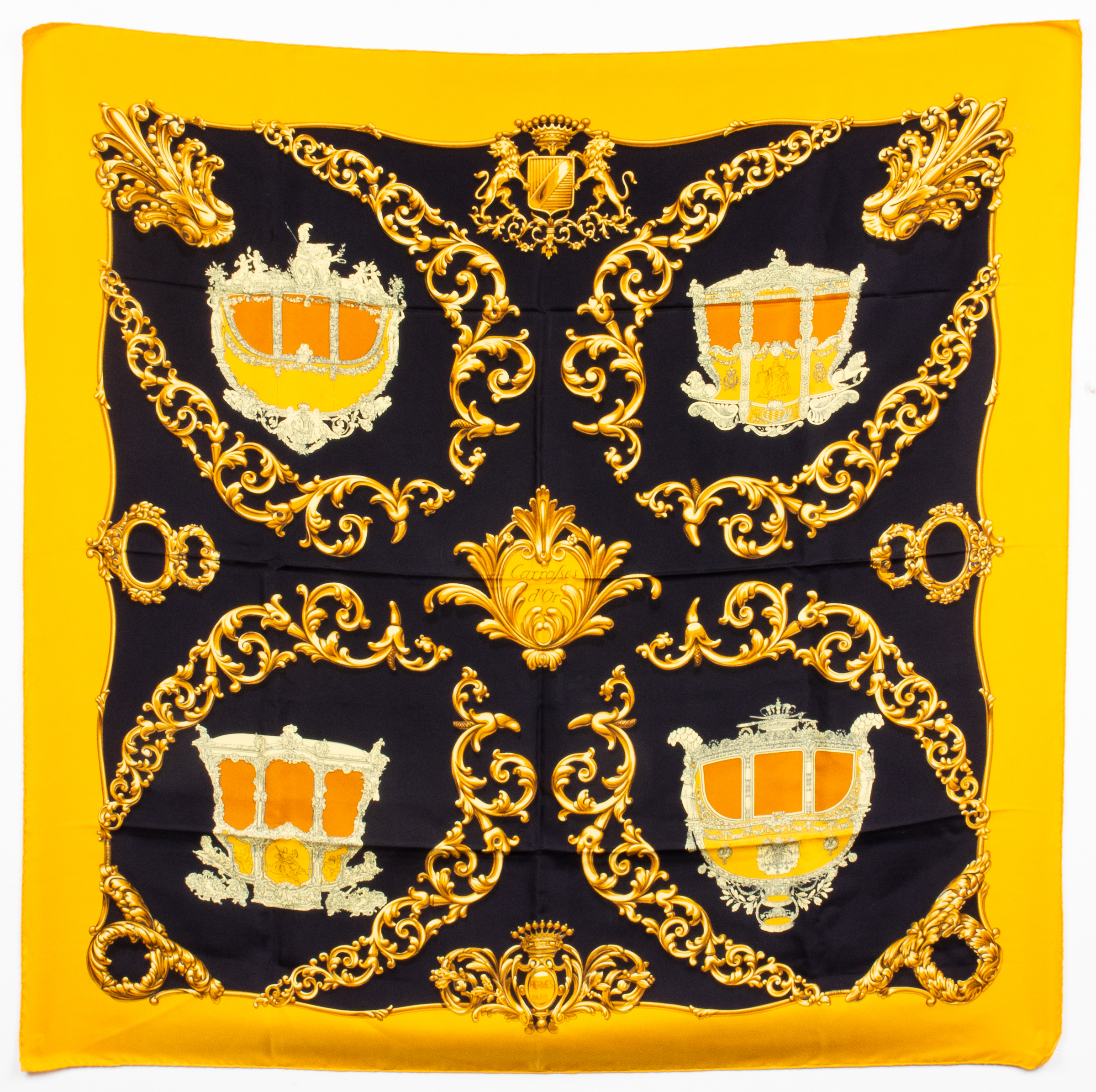 HERMES "CARROSSES D'OR" SILK