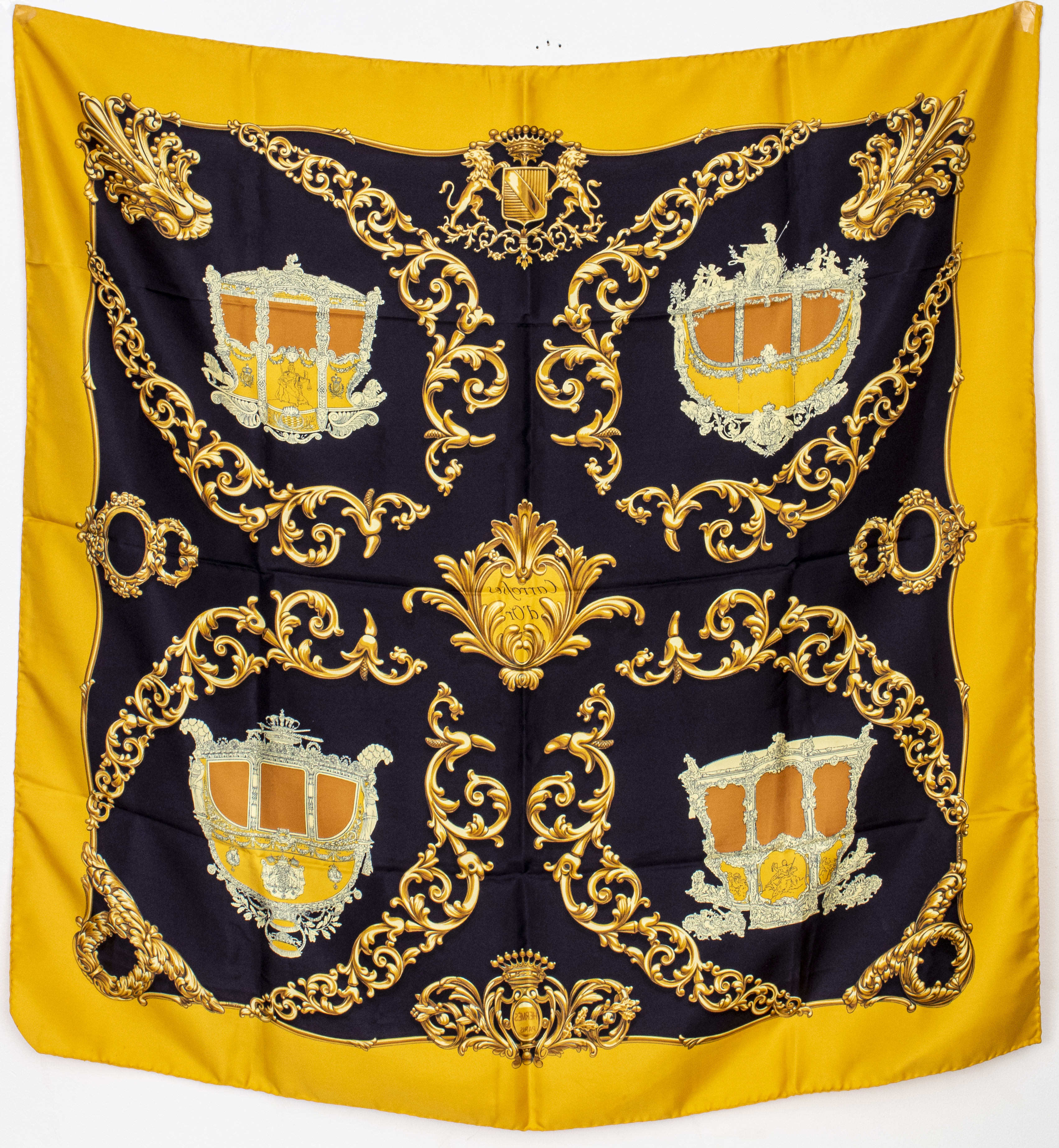 HERMES "CARROSSES D'OR" SILK