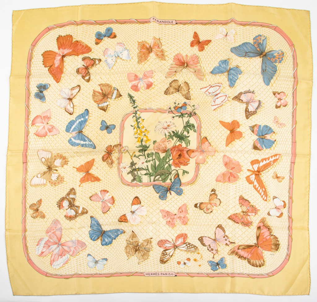 HERMES CATY LATHAM "FARANDOLE" SILK