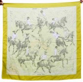 HERMES CHARTREUSE SILK BALLET